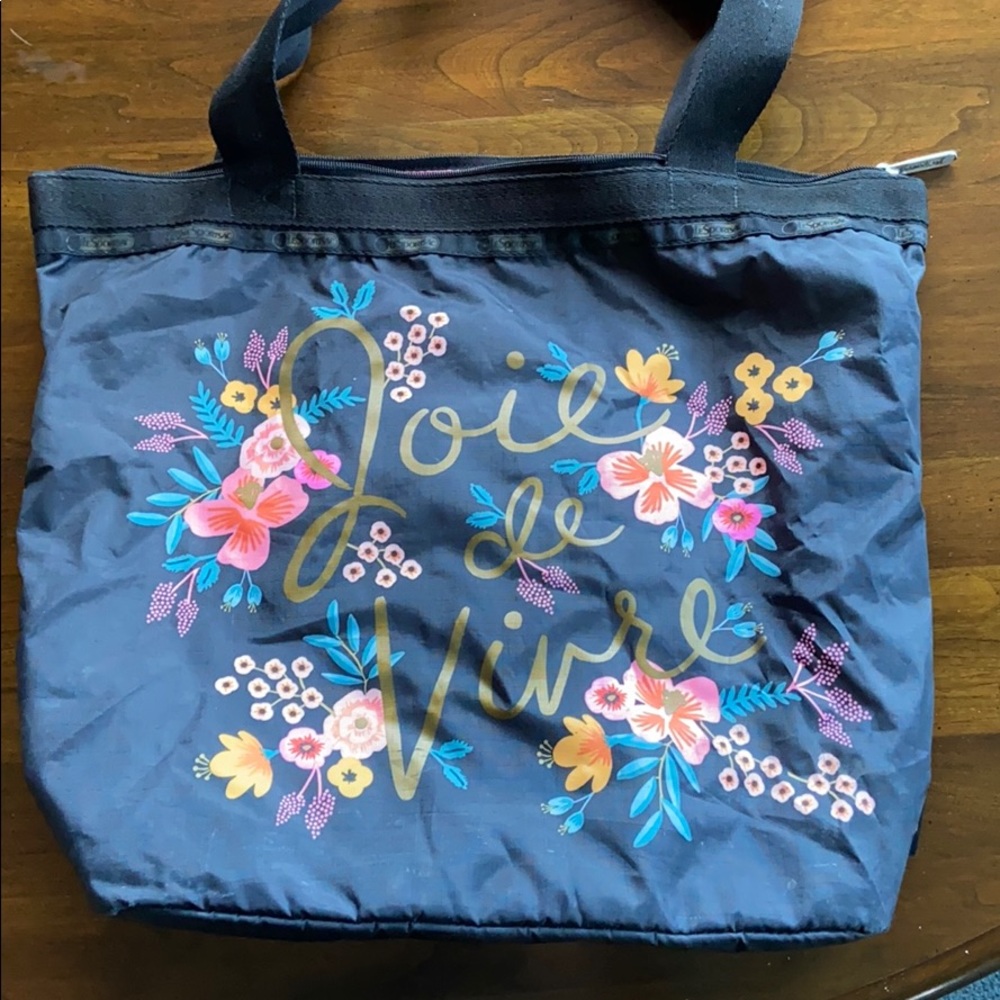 Rifle paper Co Lesportsac “joie de vivre” tote